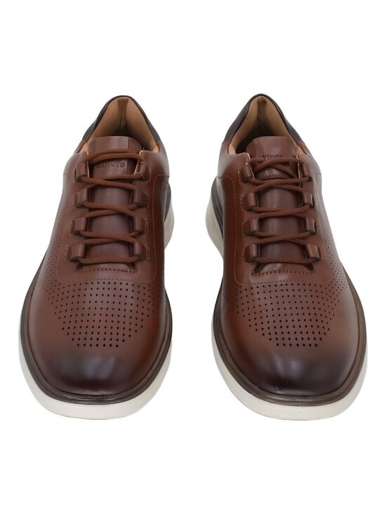 Vince Camuto Hind Perforated Leather Oxford Caramel/Dark Coffee Brown US 9.5M main image 5